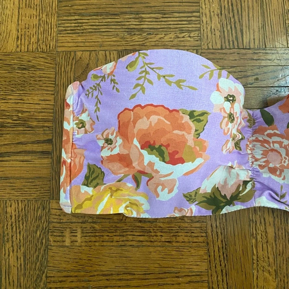 Seafolly Paradise Garden Bustier Bandeau - Lilac